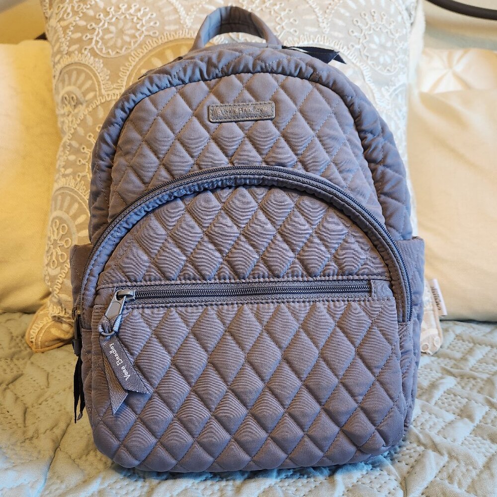 Vera Bradley Gray Essential Compact Backpack